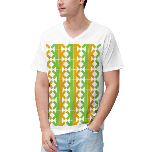K-K King 100% Cotton V‑Neck T‑shirt